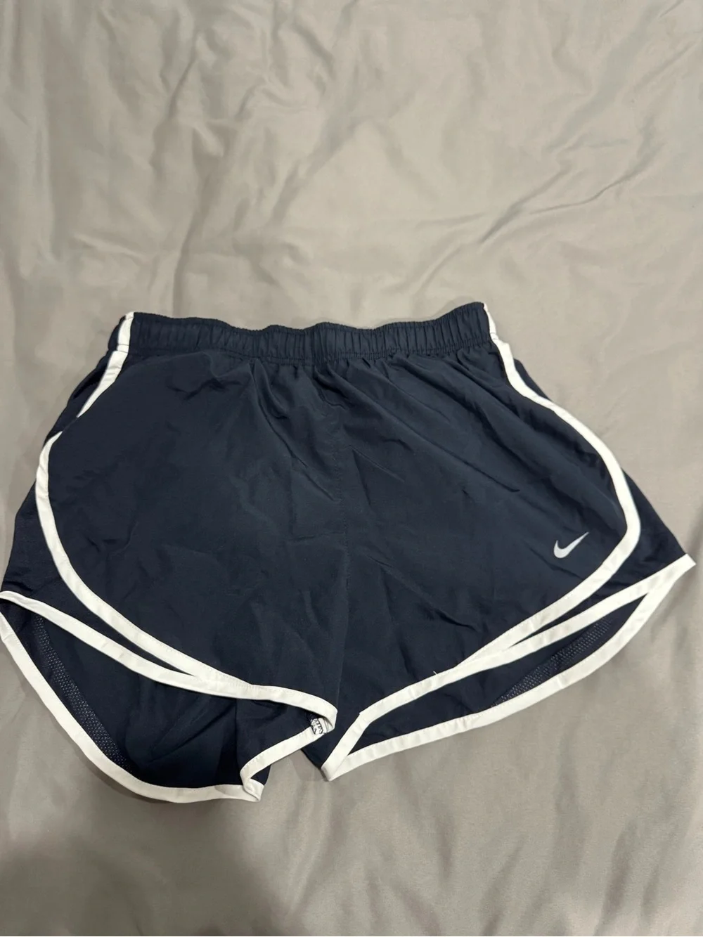 Nike Women’s Navy and White Athletic Running Shorts